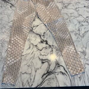 Stylish Beige Geometric Track Pants